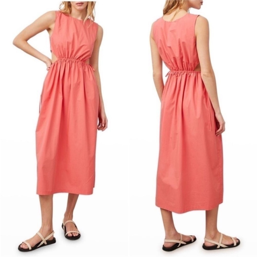 Rails Yvette Side Cutout Cinched Waist Cutout Dress Size M In Spiced Coral